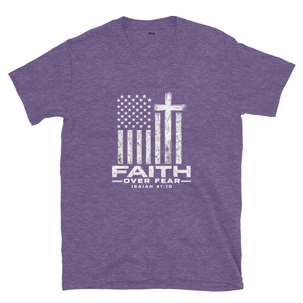 Thumbnail: Flag Faith Over Fear Unisex T-Shirt