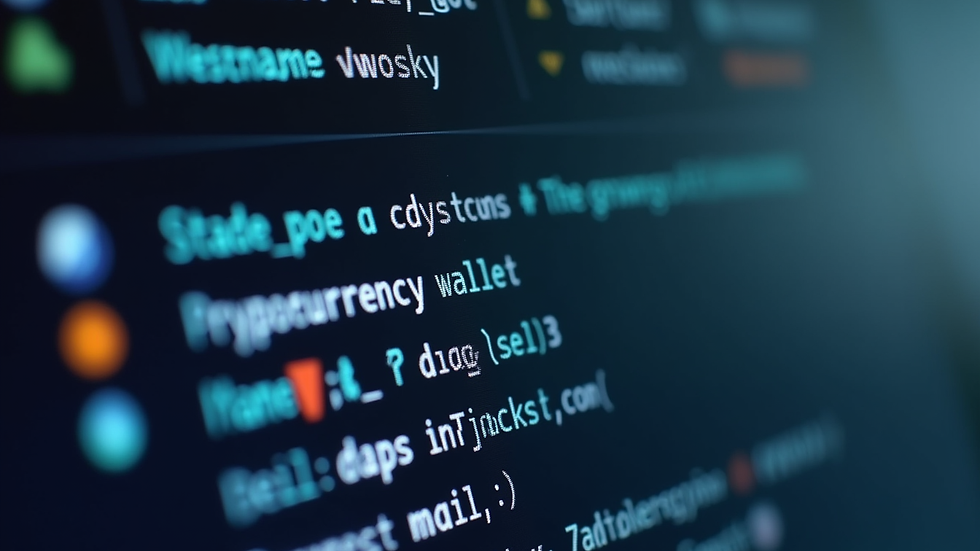 Close-up view of a computer screen showing a cryptocurrency wallet interface