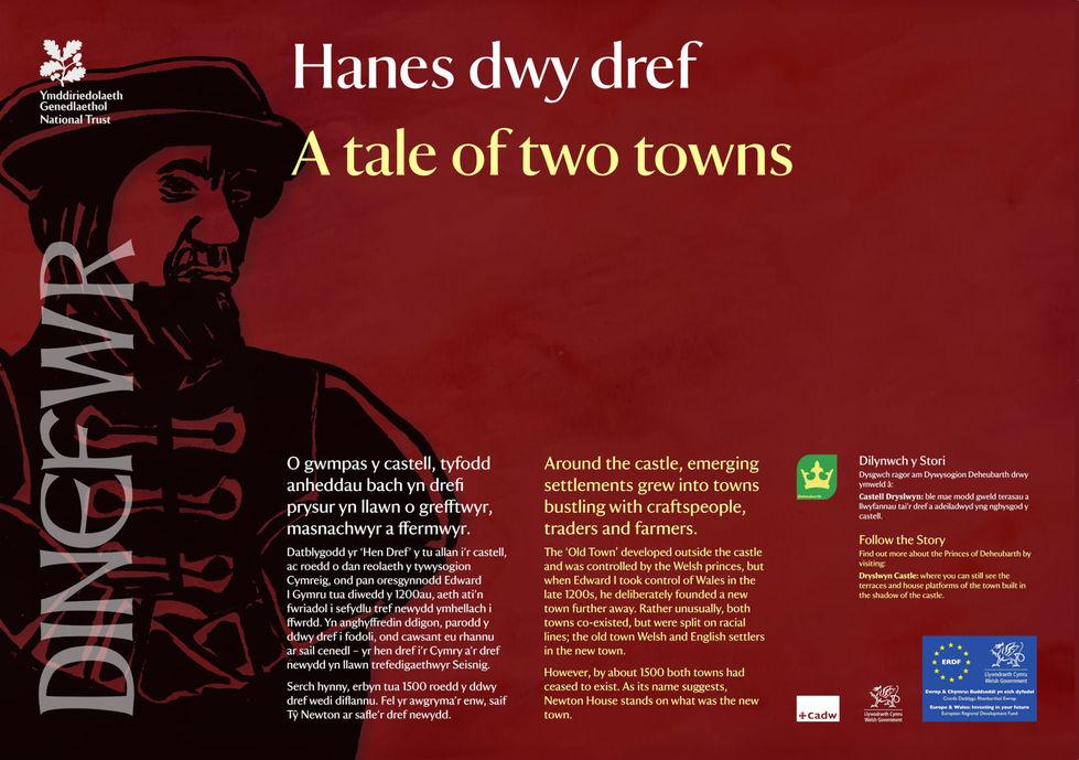A tale of two towns: Dinefwr history poster