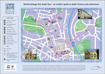 Bath 2011 World Heritage Site Audio Tour map: history and architecture