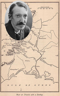 Portrait of Robert Stevenson with a map