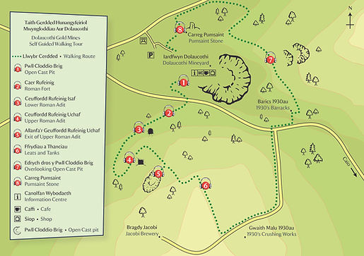 Walking trail map: Castell Henllys Iron Age village