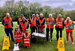 Picture of volunteers working in the park.