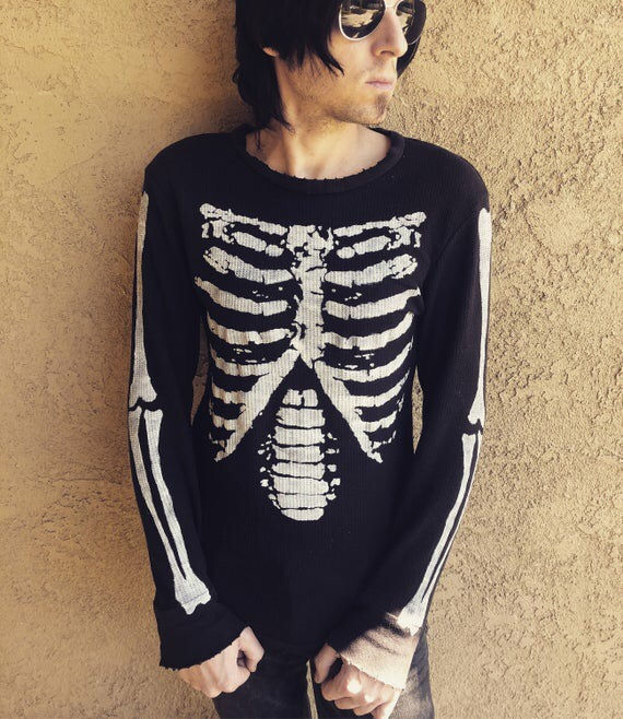 Skeleton long sleeve thermal shirt 