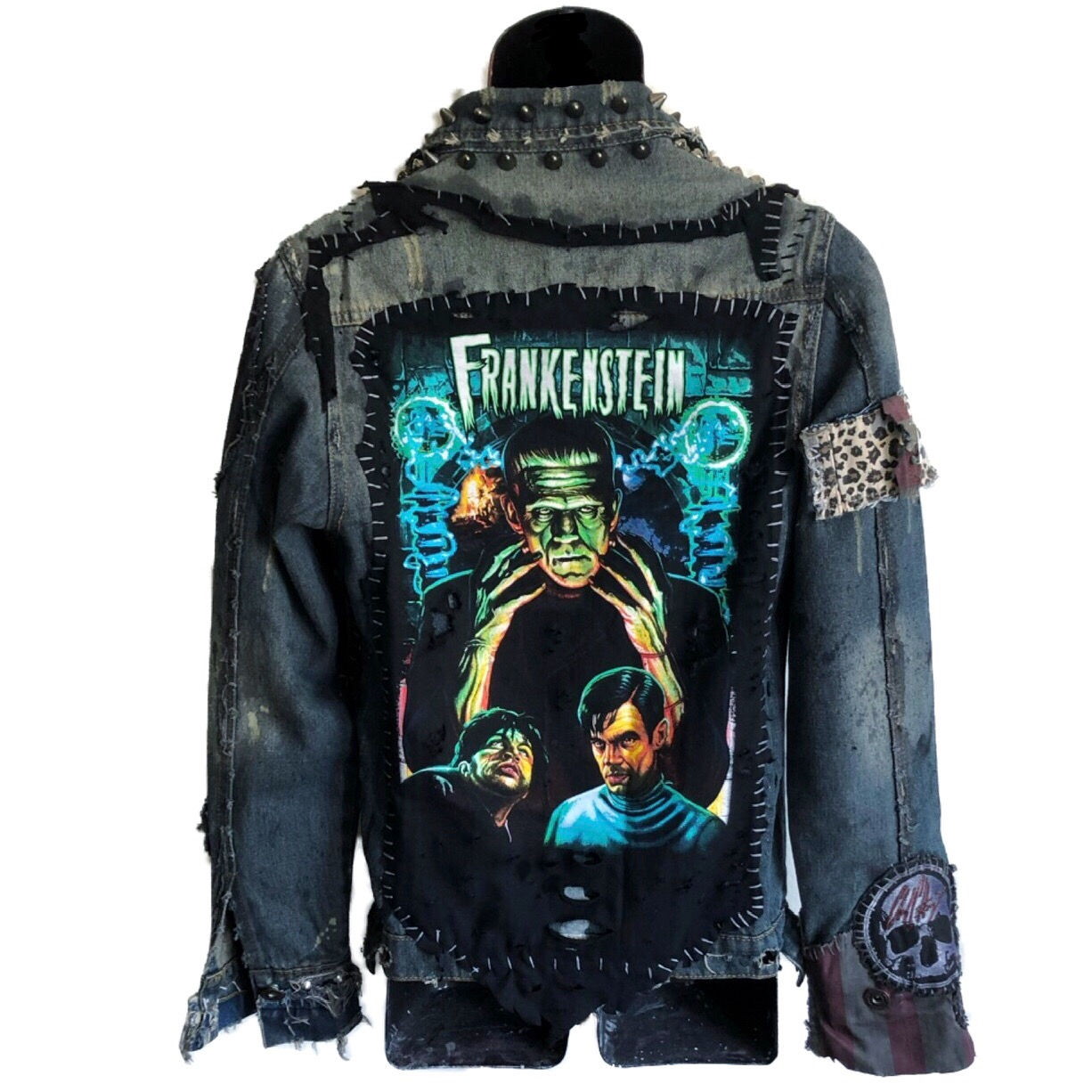 Dr. Frankenstein Denim jacket by Chad Cherry 