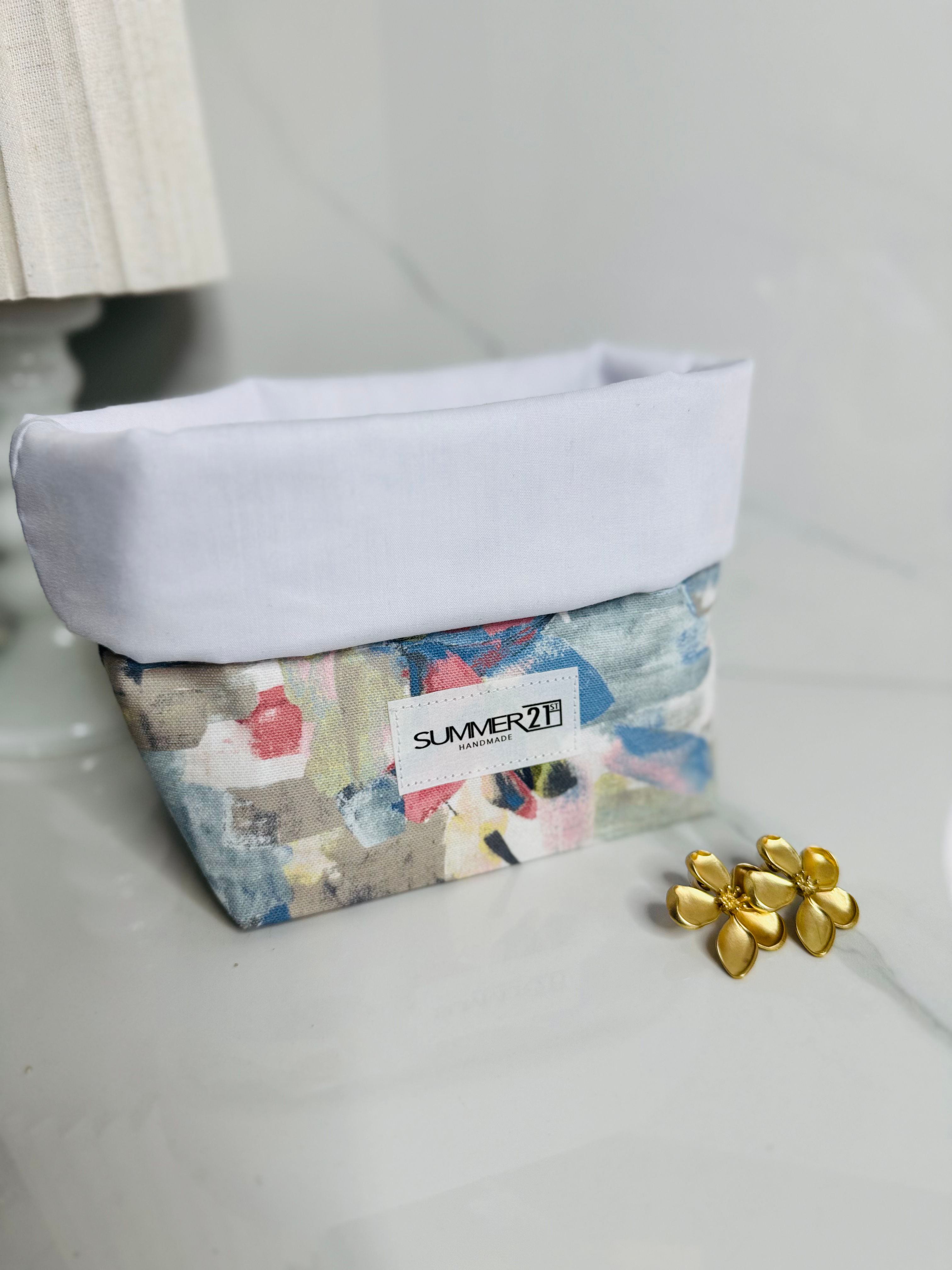 Pastel Painted Vanity Bucket 