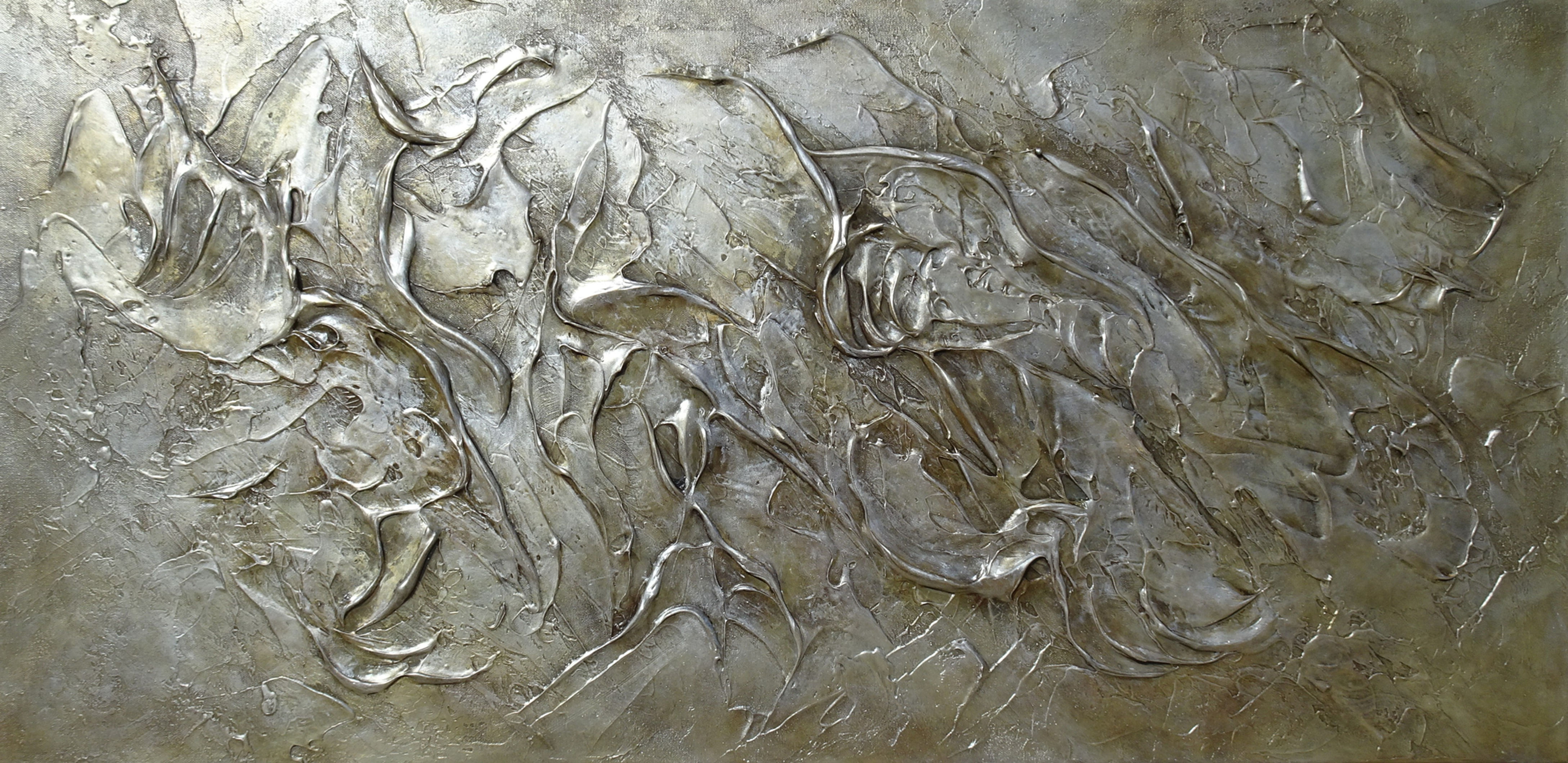 FOREVER IN A MOMENT. Abstract Textured Painting 3D