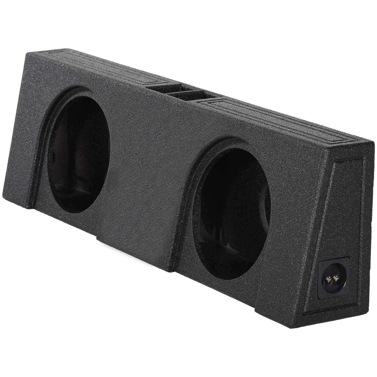 QPower “QBOMB” Dual 12″ Ported Empty Woofer Enclosure (Behind Seat)