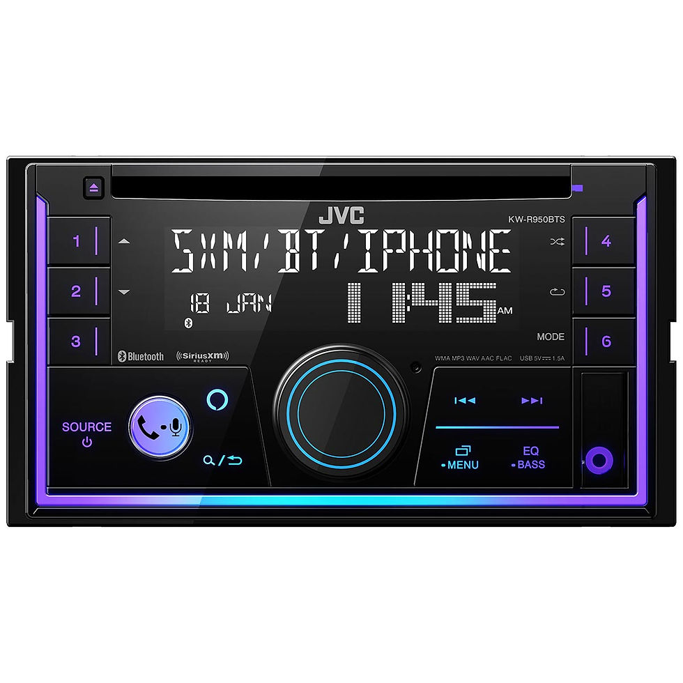 Thumbnail: JVC Double DIN CD Receiver with Bluetooth, Amazon Alexa, USB Input & SiriusXM Re