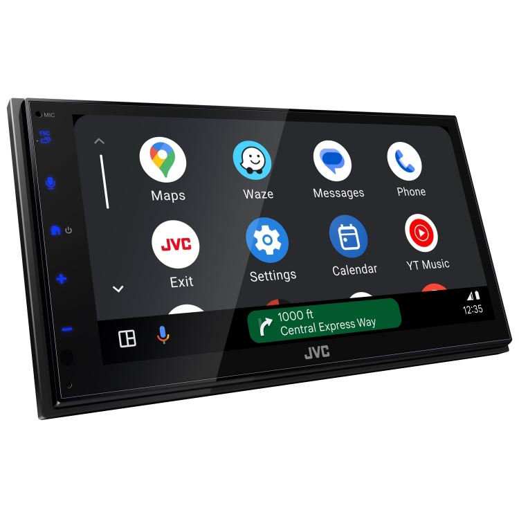 Thumbnail: JVC Single/Double DIN Fixed Face 6.8″ MECHLESS with Bluetooth, Apple CarPlay & A