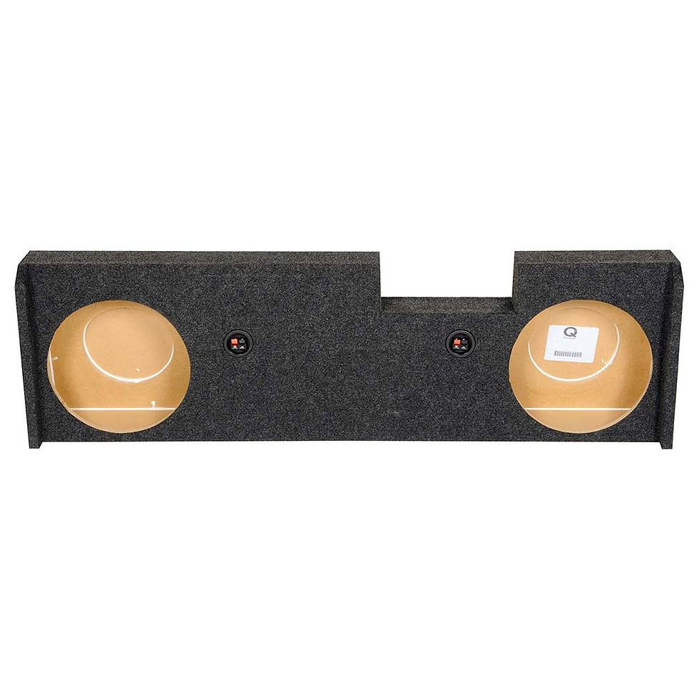 Thumbnail: QPower GMC/Chevy Crew Cab ’14-’18 Dual 12″ Empty Woofer Enclosure