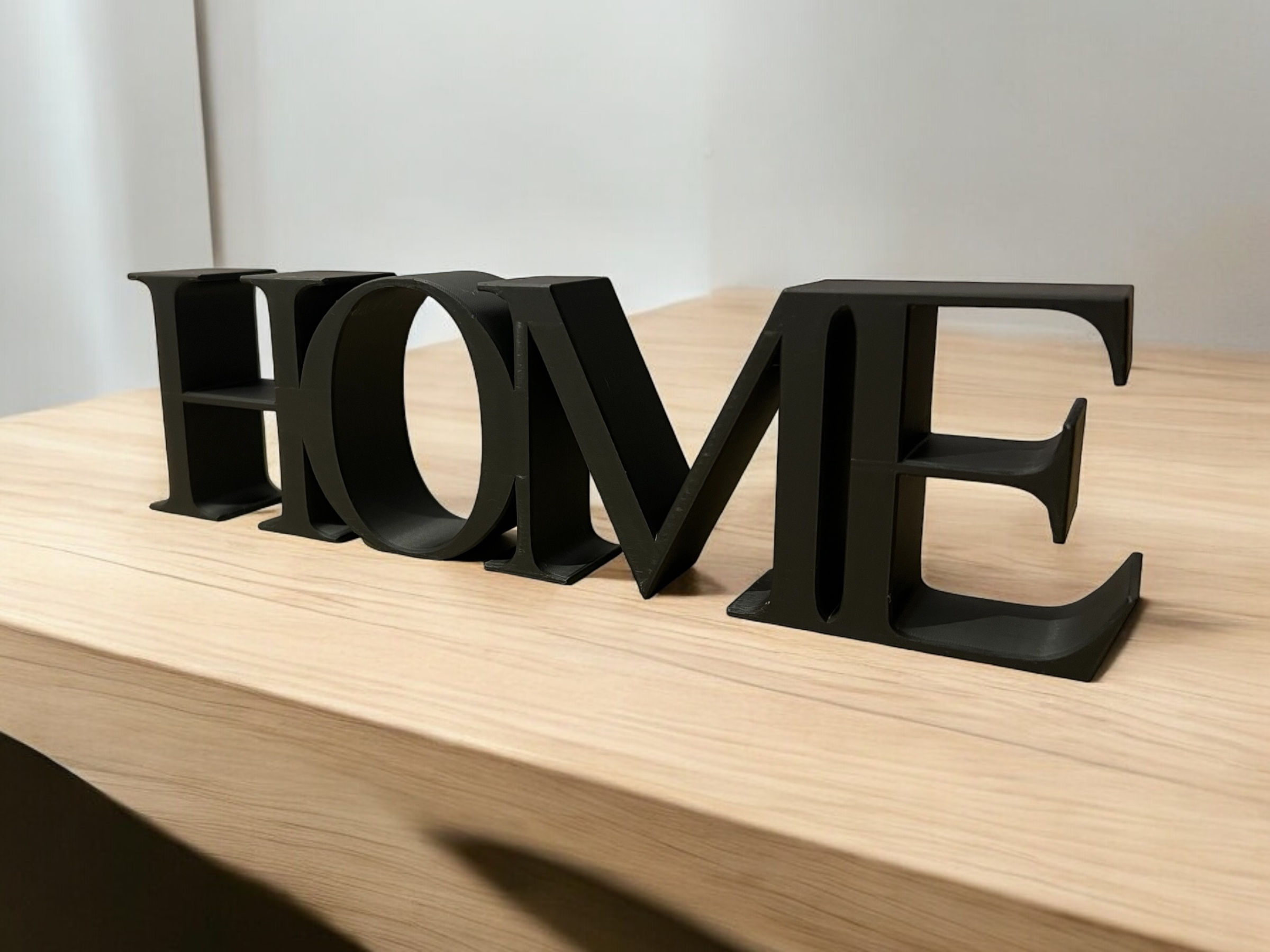 Dekoratif "HOME" Masa ve Raf Objesi - Mat Siyah