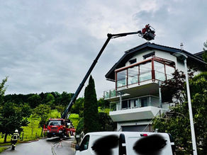 Brand nach Blitzeinschlag - Mosen