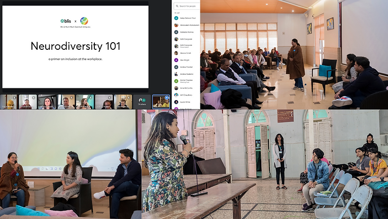 A collage of Much Much Spectrum's talks