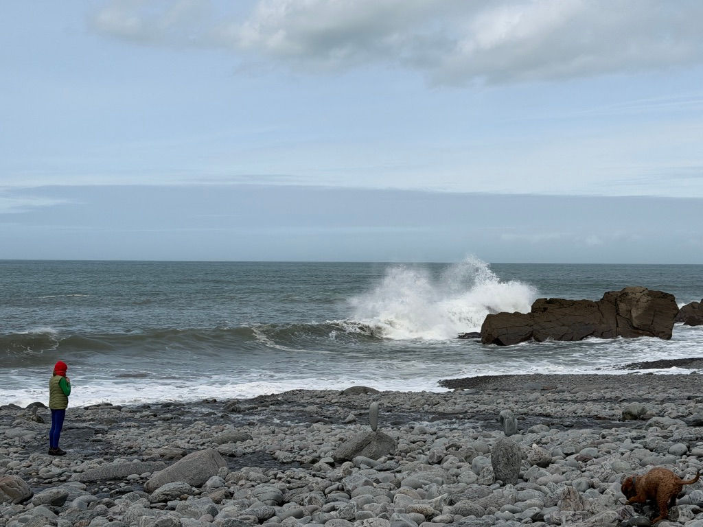 art retreat at Heddon mouth beach North devon coast