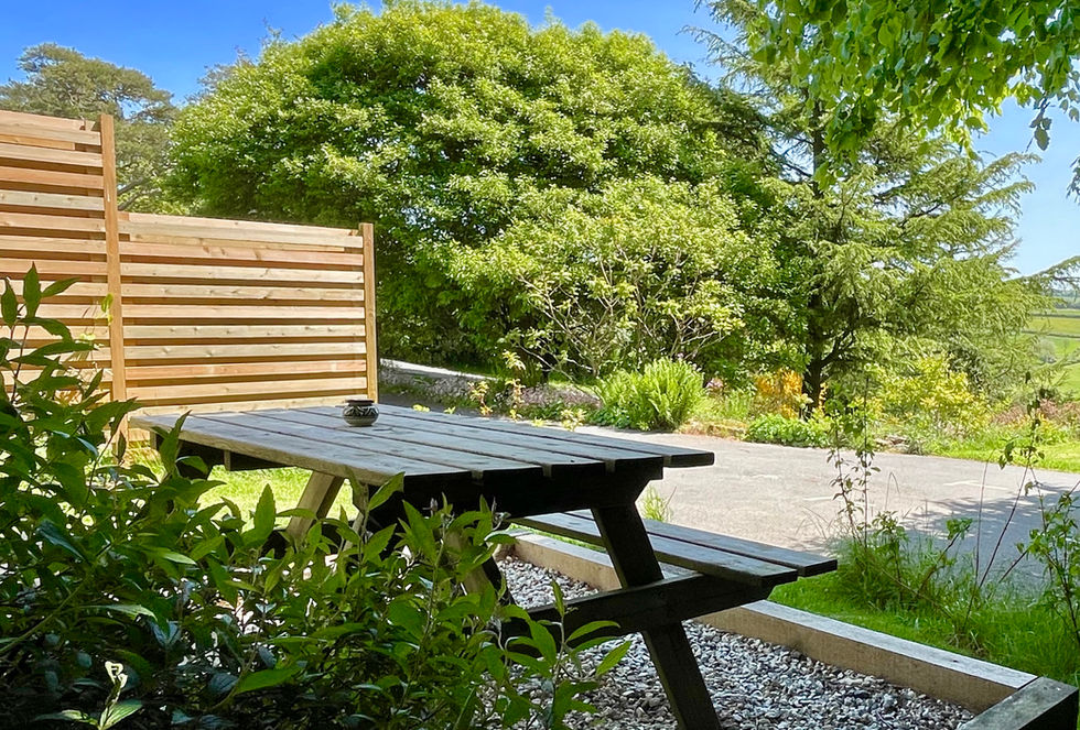 Private south facing terrace