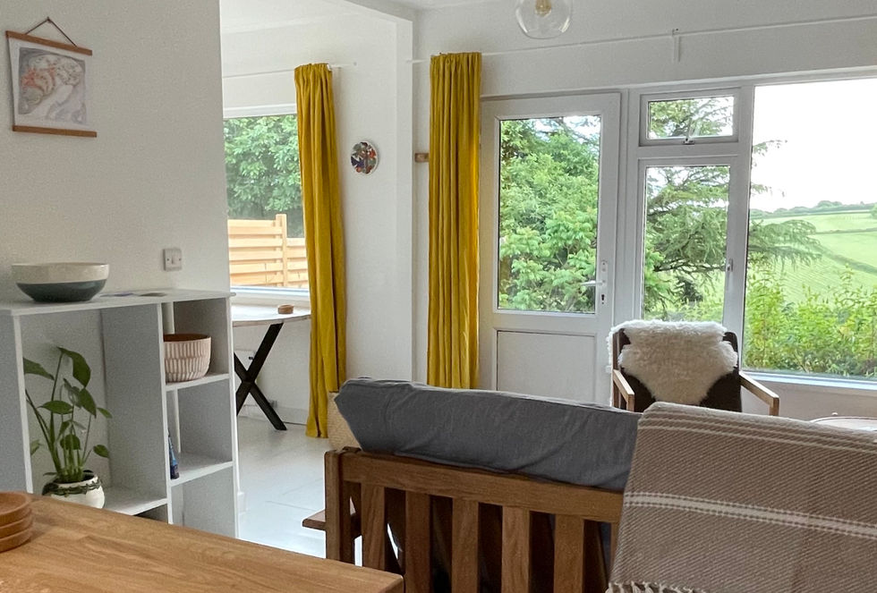 Lovely south facing views from the living area of Kingfisher Lodge