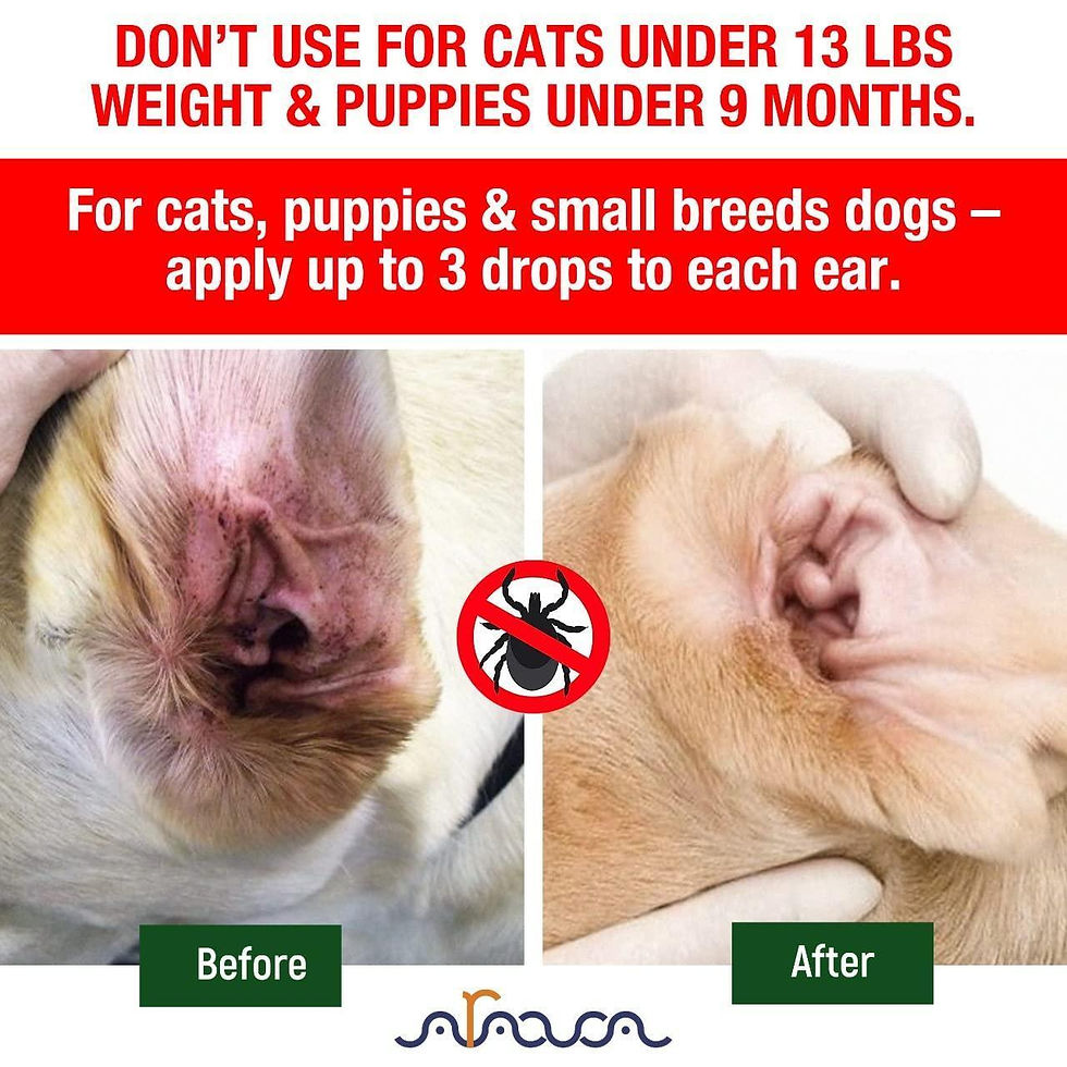 Thumbnail: Natural Ear Mite Treatment for Dogs & Cats Pet Ear Mites Infection Cleaner
