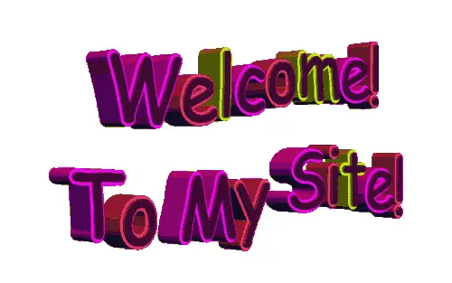 gif with words "welcome to my page"
