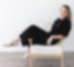 Kate Gray poses on a chair