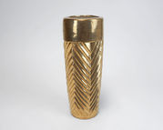 Timor Vase, Shown in 22k Satin Gold.
4.5"Diam. x 12"H
5"Diam. x 14"H
*Discover all available finishes under the finish options tab.