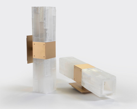 Seville Selenite Sconce, Double sided