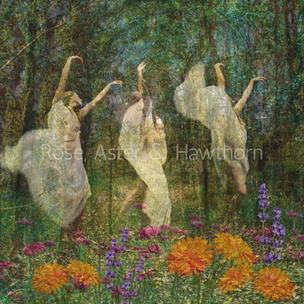 ethereal dancers fading into nature