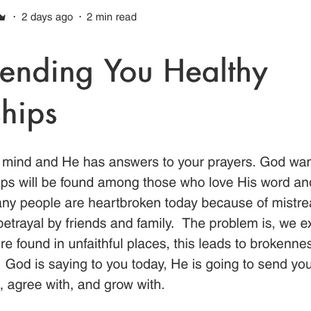 (Liloc Ministries) God is Sending You Healthy Relationships