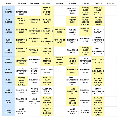 Weekend Timetable - Term Three 2020 (12)