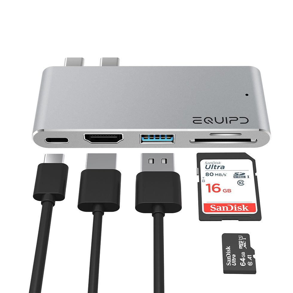Thumbnail: Aluminum 5in1 Type-C USB Hub Adapter (HDMI+Charging+USB+Card Reader)