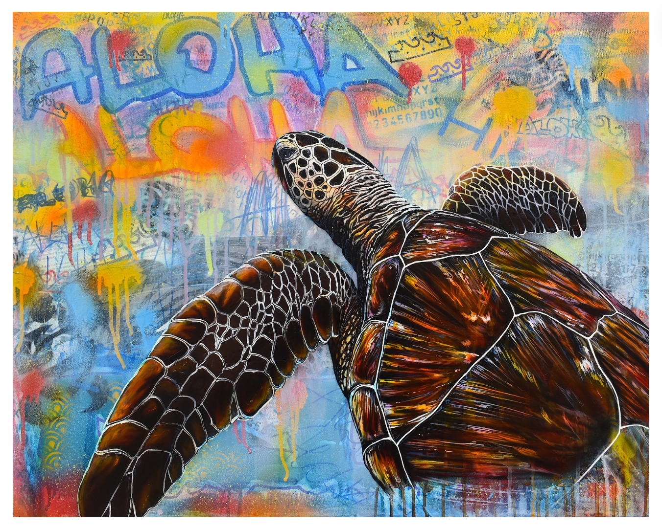 'Aloha Honu - Street Art'
