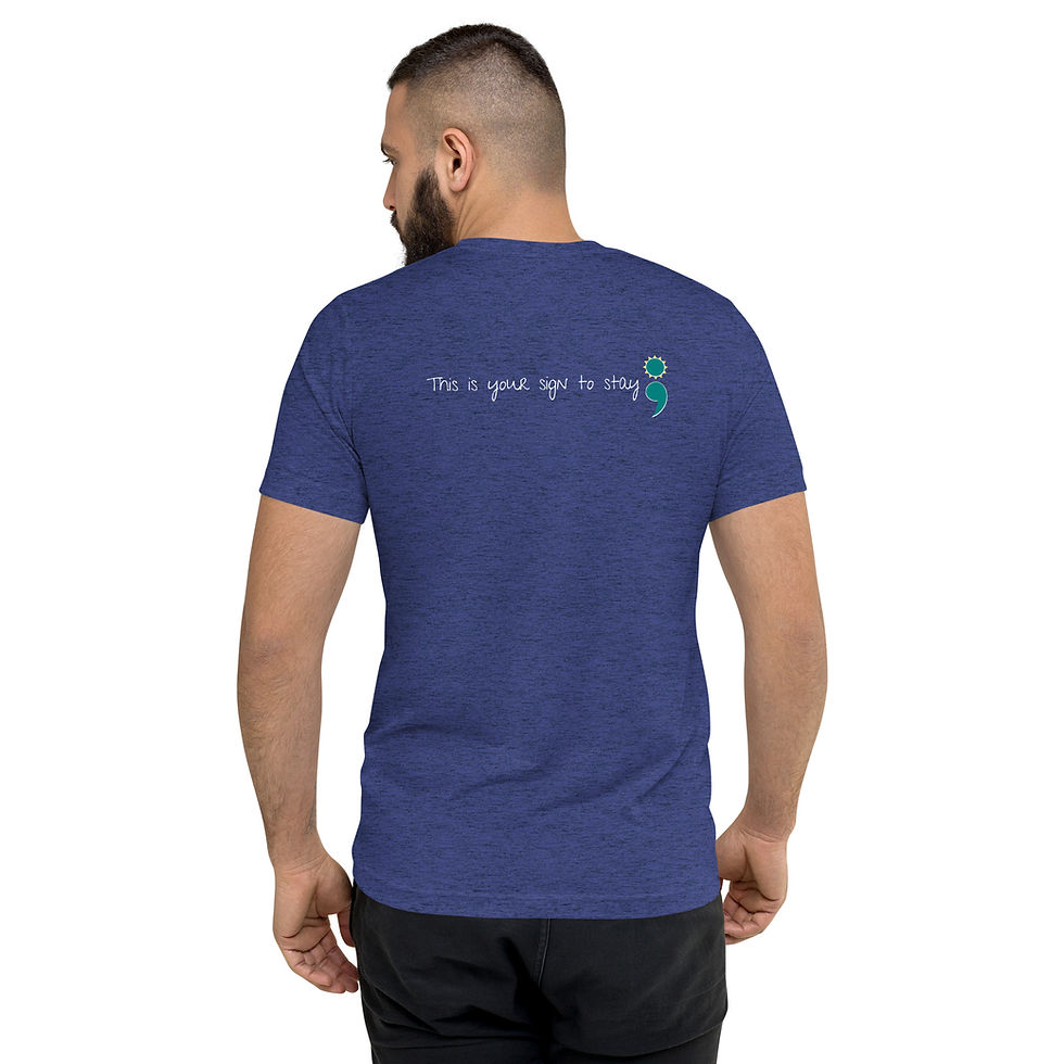 Thumbnail: Reverse image: This is your sign to stay is overlaid in white handwriting text, with the still you rise teal semicolon with sunburst on the right.