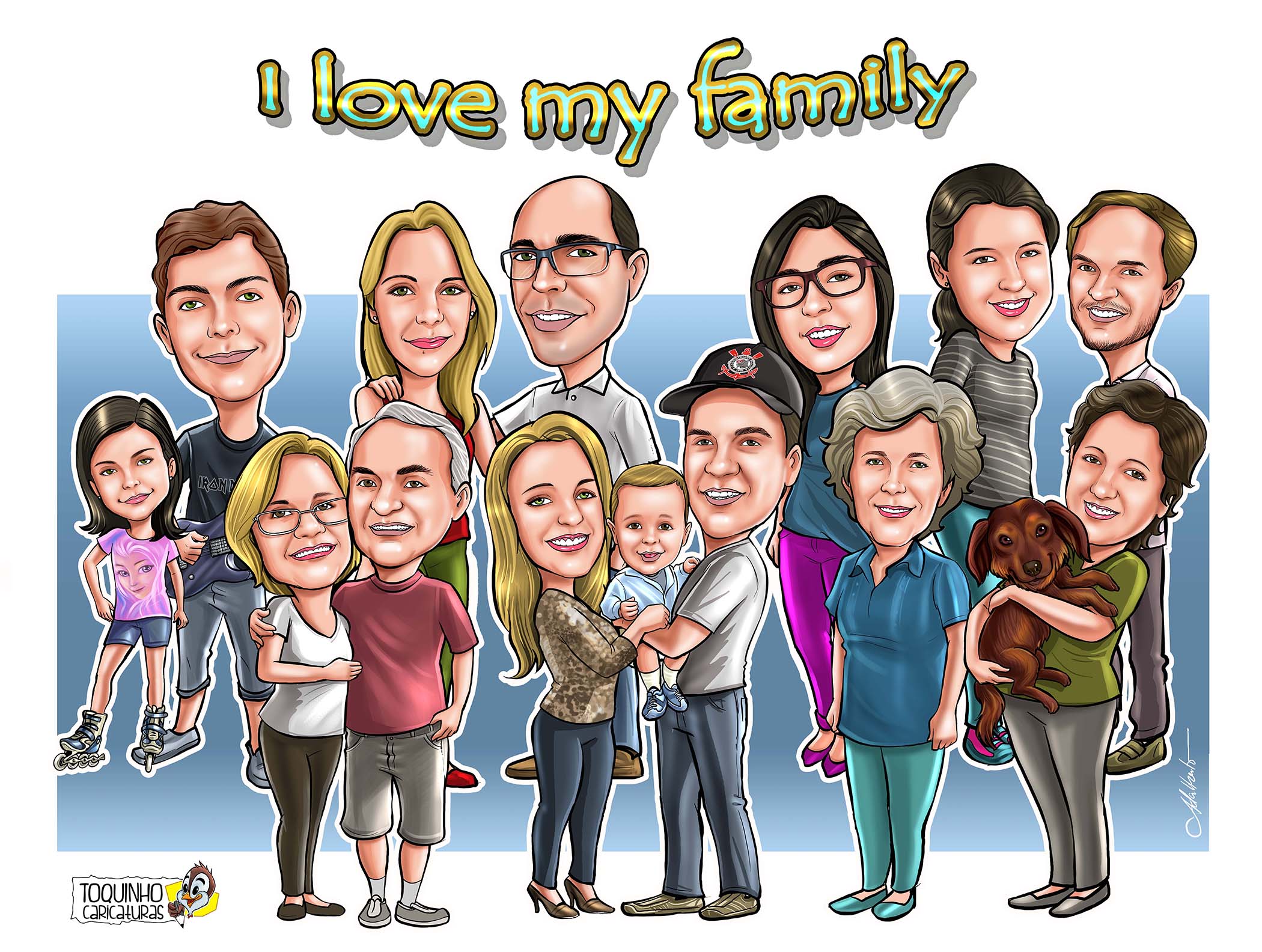 ToquinhoCaricaturas-caricaturas-de-familia-encomenda-Jundiai-SaoPaulo