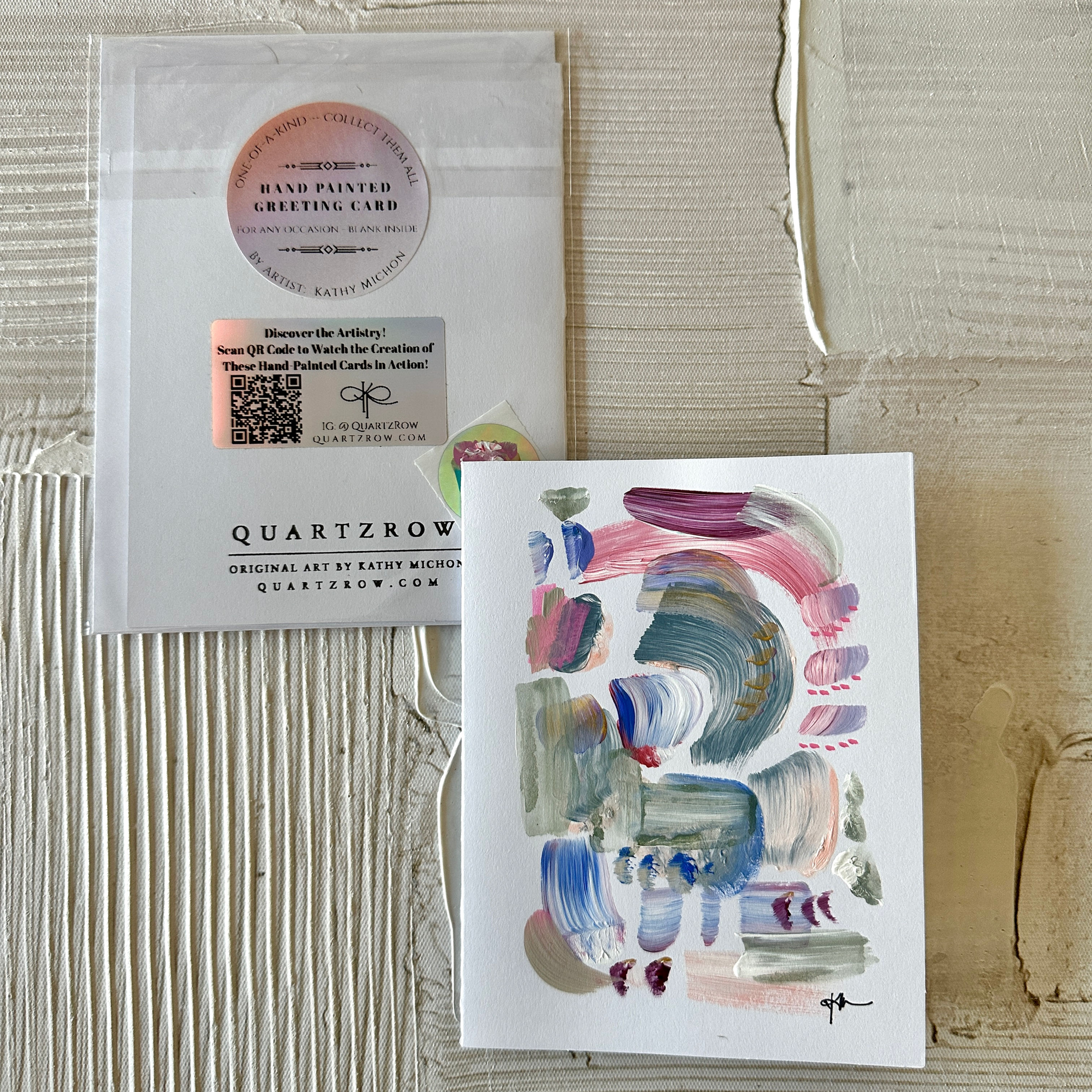 Hand Painted Modern Art Card