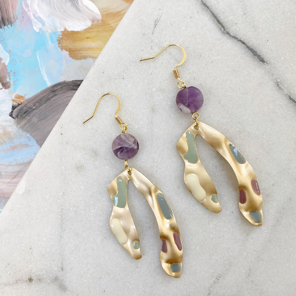 Thumbnail: Matte Amethyst earrings