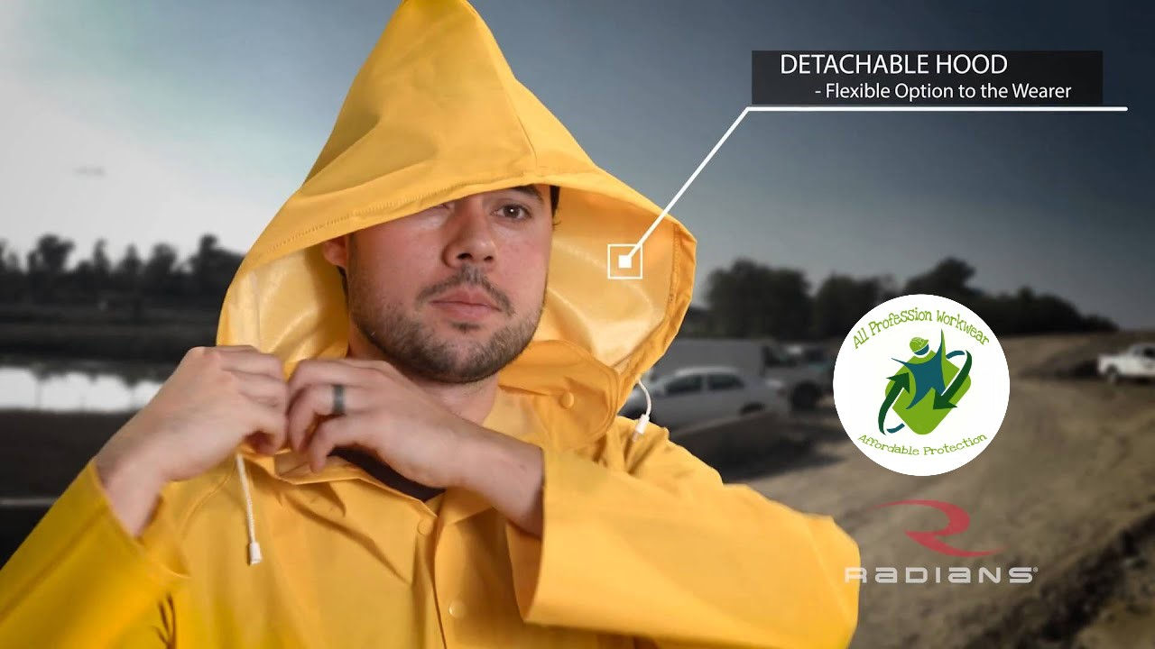 RADIANS®  RS01-NSYV Yellow Rain Suit .35MM PVC/POLY