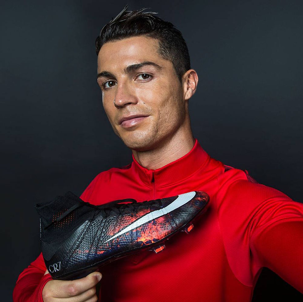 Ronaldo promoting his signature boot in 2015