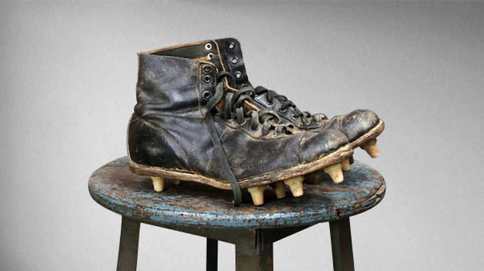 Early football boots from the 1800s