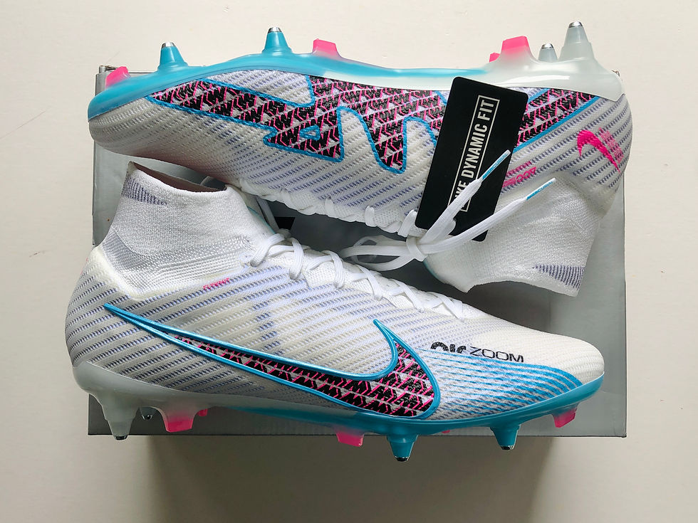 Miniatura: Nike Air Zoom Mercurial Superfly 9 Elite Blast Pack - White / Blue / Pink SG AC