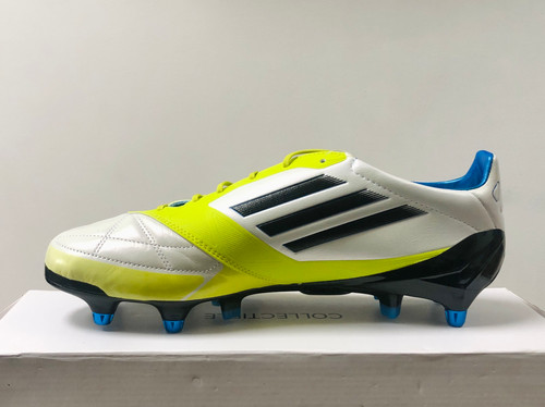 adidas F50 adizero TRX Leather - White / Lime / Onyx SG | Bootsfinder