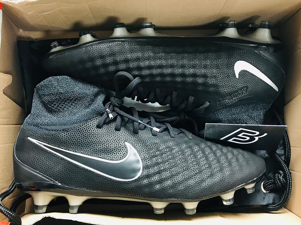 Miniatura: Nike Tech Craft Magista Obra II Leather FG Black / Black / Silver UK Size 8