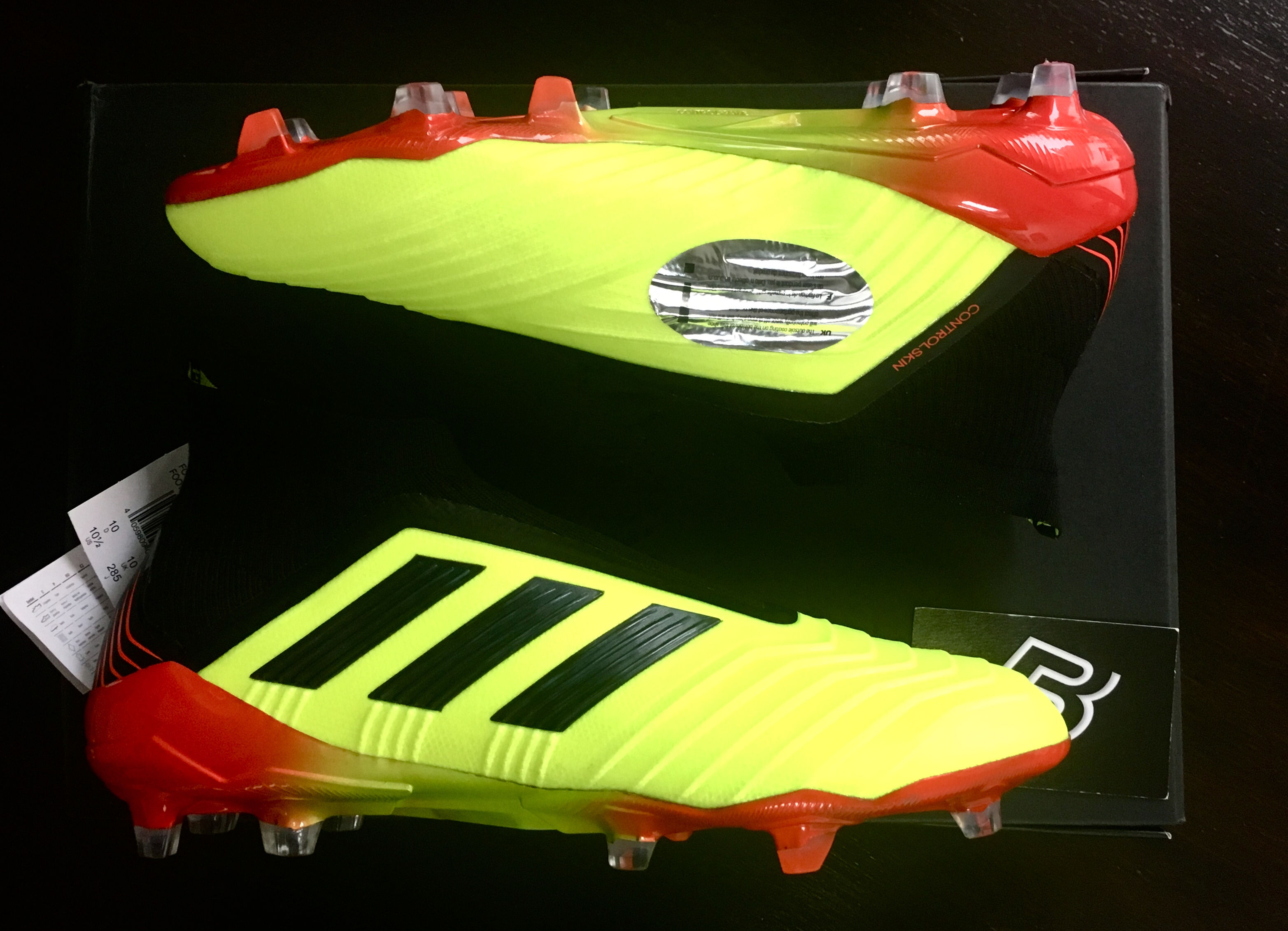 Adidas Predator 18+ FG Boots - Solar Yellow/Black/Red - UK Size 10