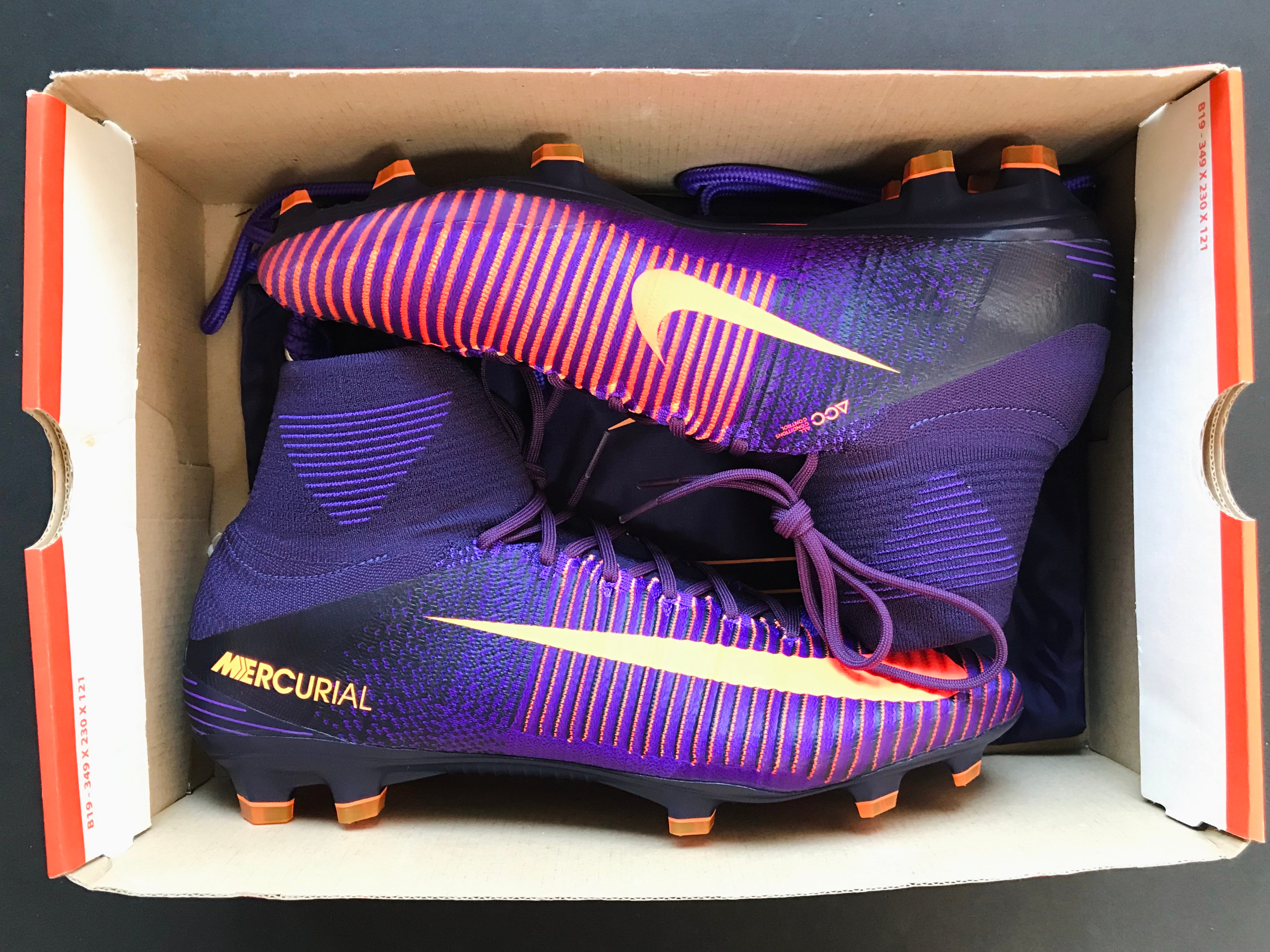 Purple and orange mercurial clearance