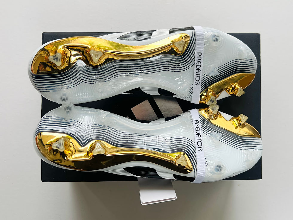 Miniatura: adidas Predator Elite Tongue x Teamgeist FG – White / Black / Gold Metallic