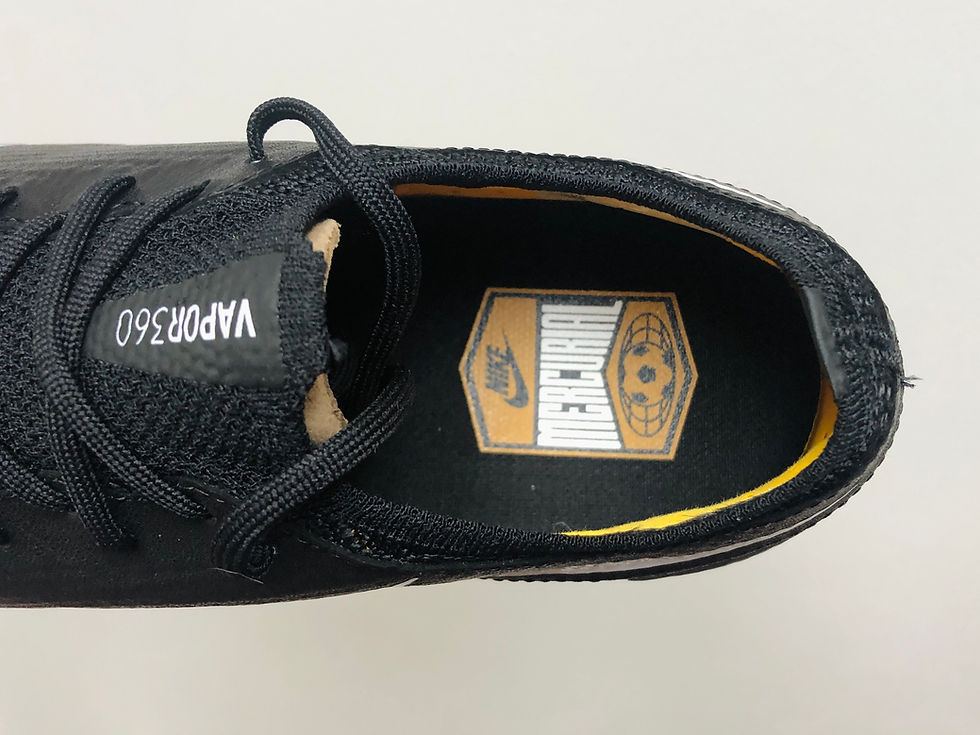 Miniatyrbilde: Nike Mercurial Vapor 13 Elite FG Leather Tech Craft Black / White /Gold Metallic