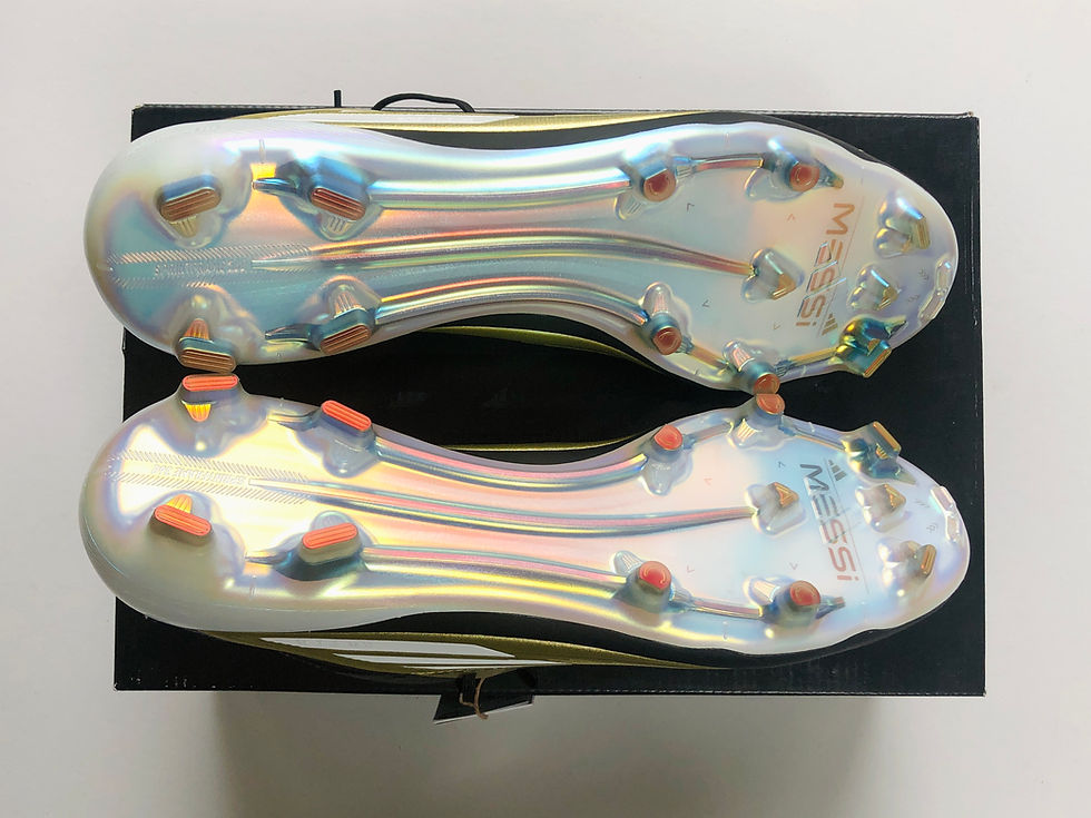 Thumbnail: adidas F50 Messi 'Triunfo Dorado' - Gold Metallic / Cloud White / Black FG