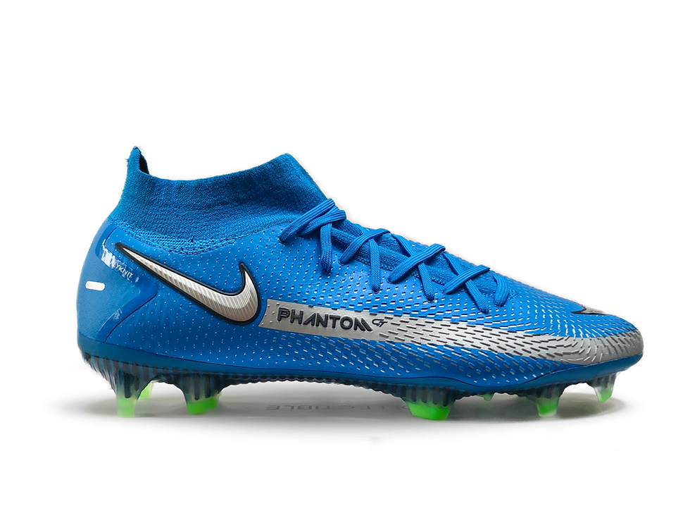 Nike Phantom GT DF Elite "Spectrum Pack" Photo Blue / Silver / Rage Green FG