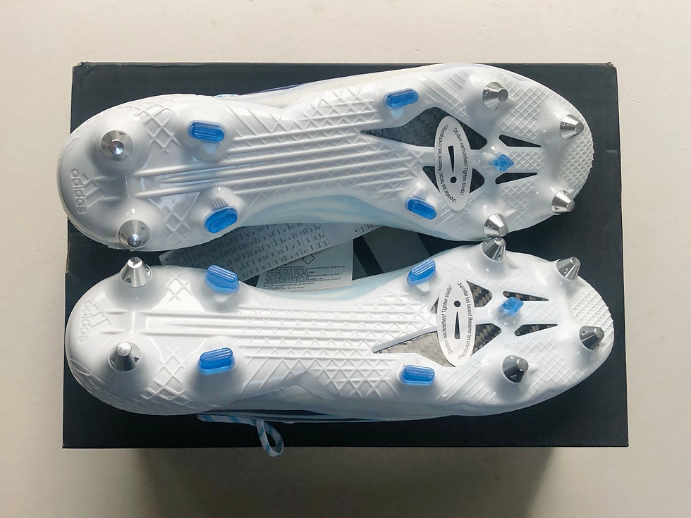 Miniatura: adidas X Speedflow.1 SG Diamond Edge - White / Legacy Indigo / Sky Rush