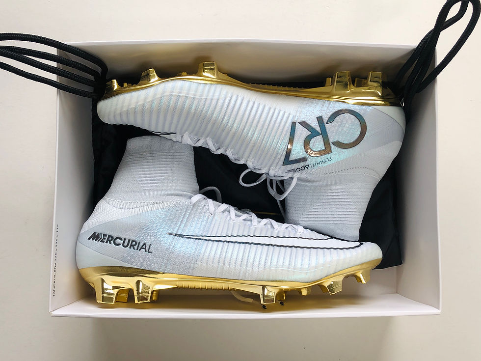 Thumbnail: Nike Mercurial Superfly SE CR7 Vitórias - Pure Platinum / Gold Metallic FG