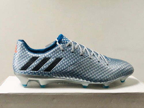 adidas Messi FG Silver Metallic Core Black Shock Blue